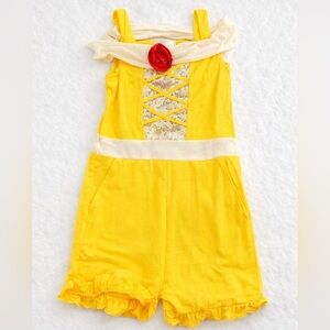 Disney Beauty and the Beast Belle Romper | Girls Size 9/10 | Yellow
